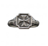 R002097 Genuine Sterling Silver Men Ring Maltese Cross Solid Stamped 925 Comfort Fit